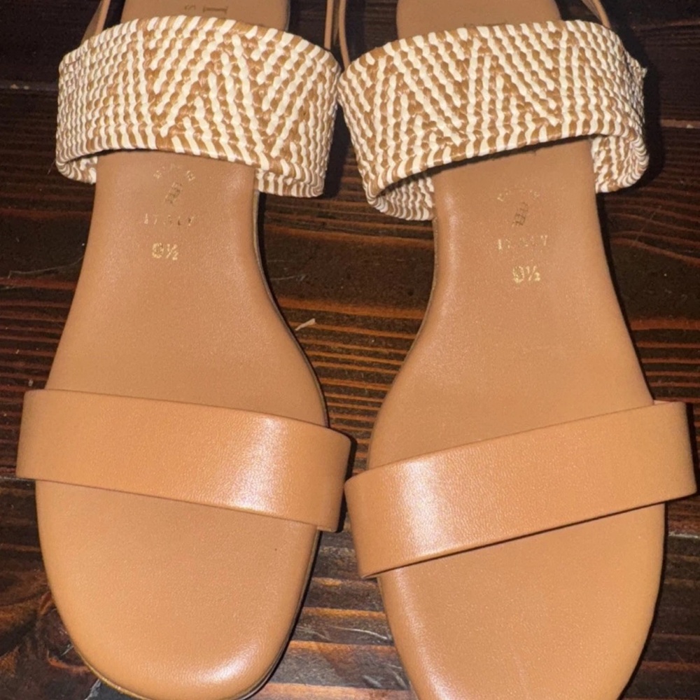 Italian Shoemakers Brown and Cream Sandals - Picture 3 of 5